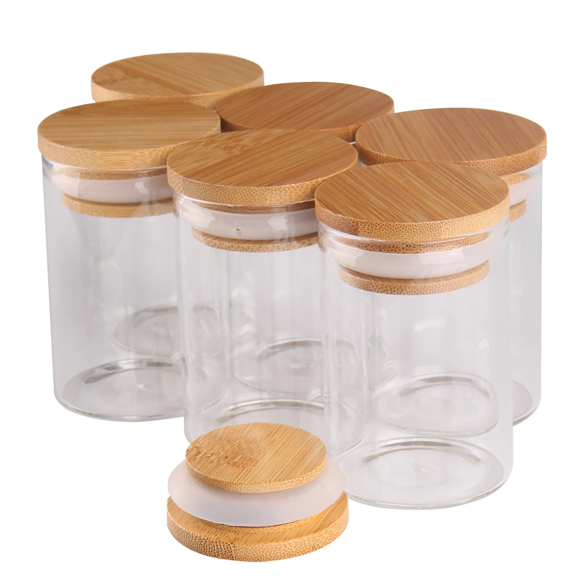 

Стеклянные бутылки 6 шт. 80 мл Размер 47x7 0 мм со стандартным хранилищем, банки для специй, стеклянный контейнер для подарка, поделки своими руками