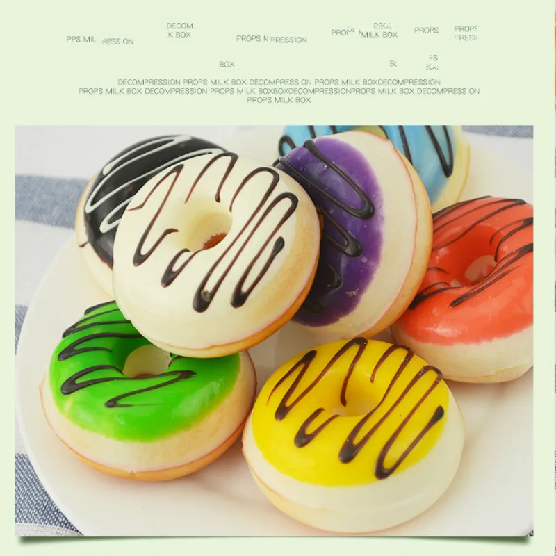 1 шт. поддельные пищевые искусственные десерты в виде пончика аксессуары для дома