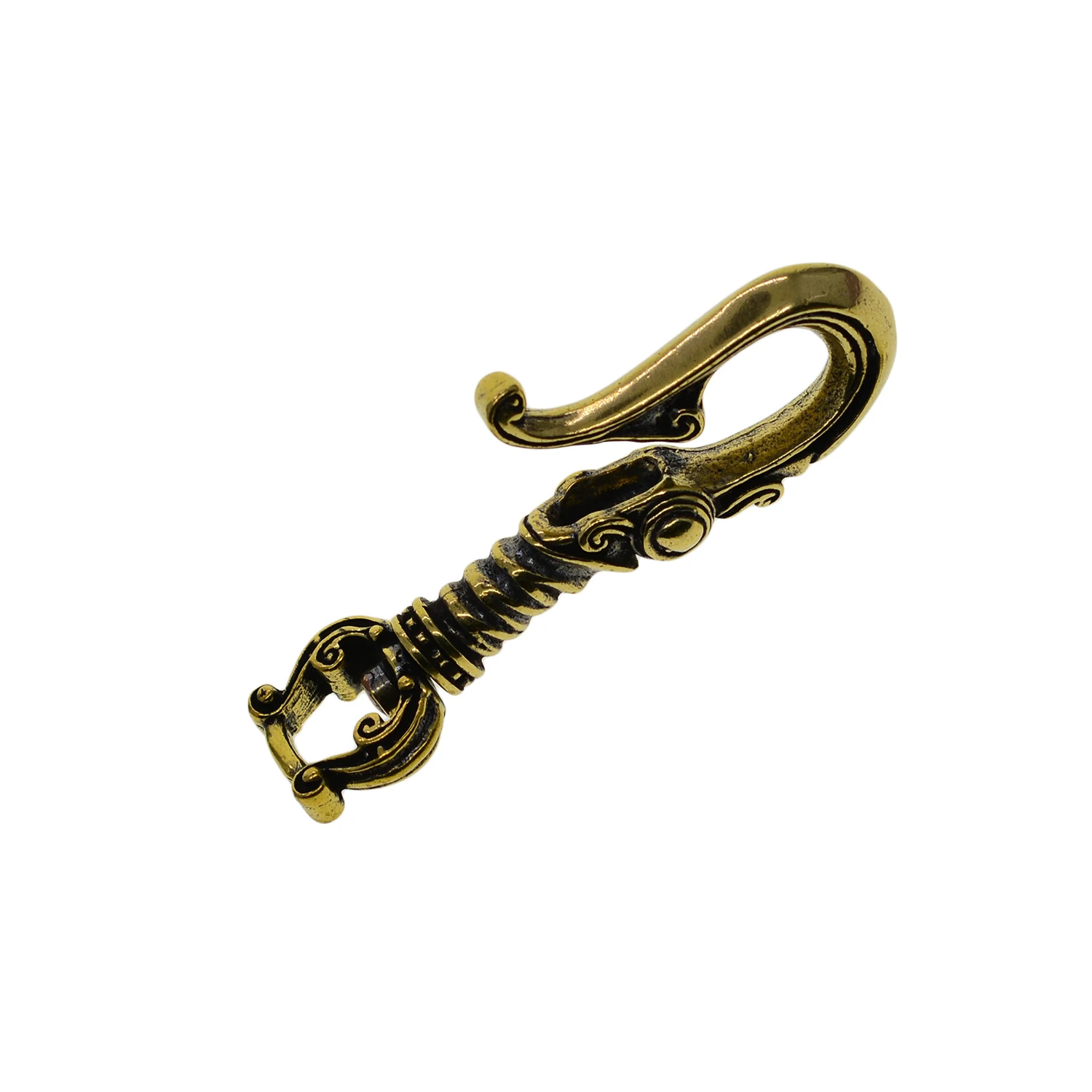 Винтажные брелки ручной работы из твердой латуни с японским рыболовным крючком