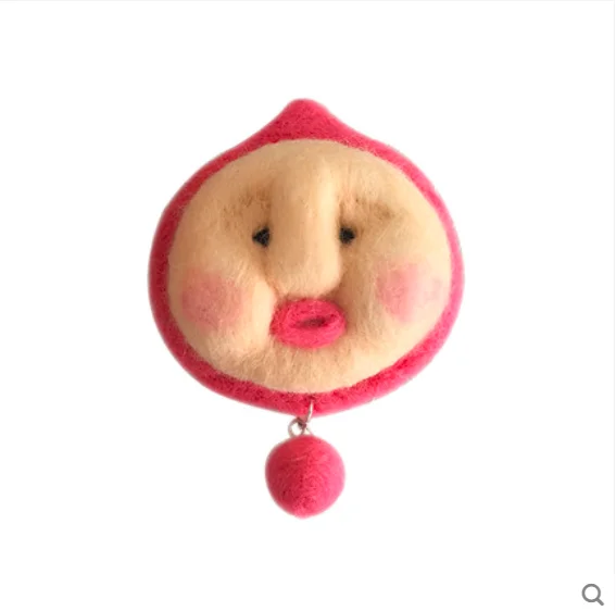 

A peach King wool felt needle felting decoration craft needlecraft DIY handmade