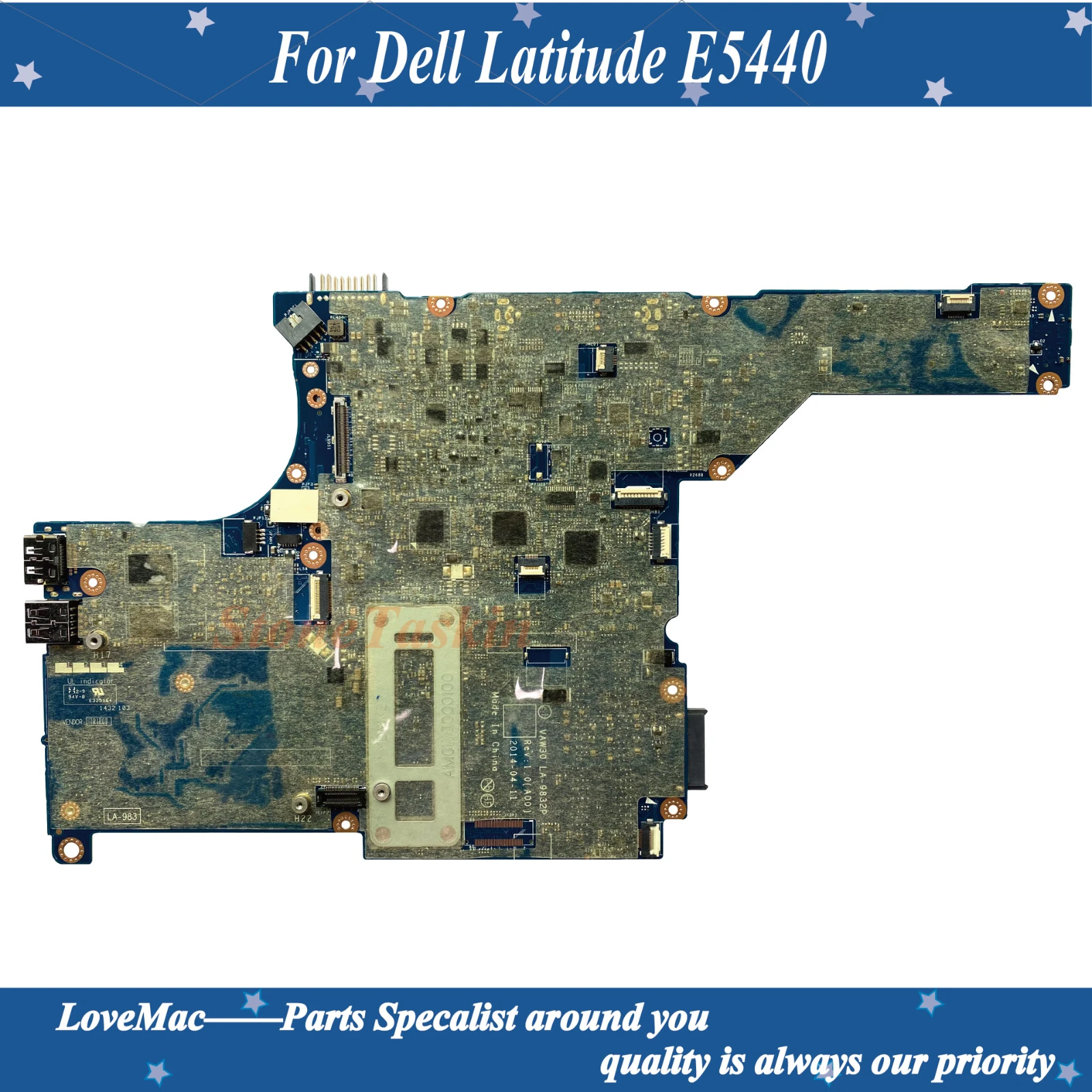 High quality VAW30 LA-9832P For Dell Latitude E5440 Laptop Motherboard CN-0NR2XX NR2XX SR1EA I7-4600U DDR3L 100% Tested | Компьютеры и