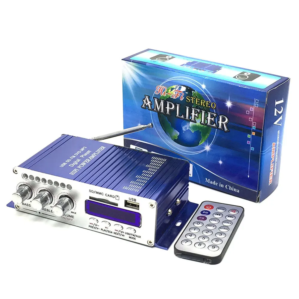 Bluetooth автомобильный Мощность усилитель стерео звук режим HiFi 2 канала мини FM аудио