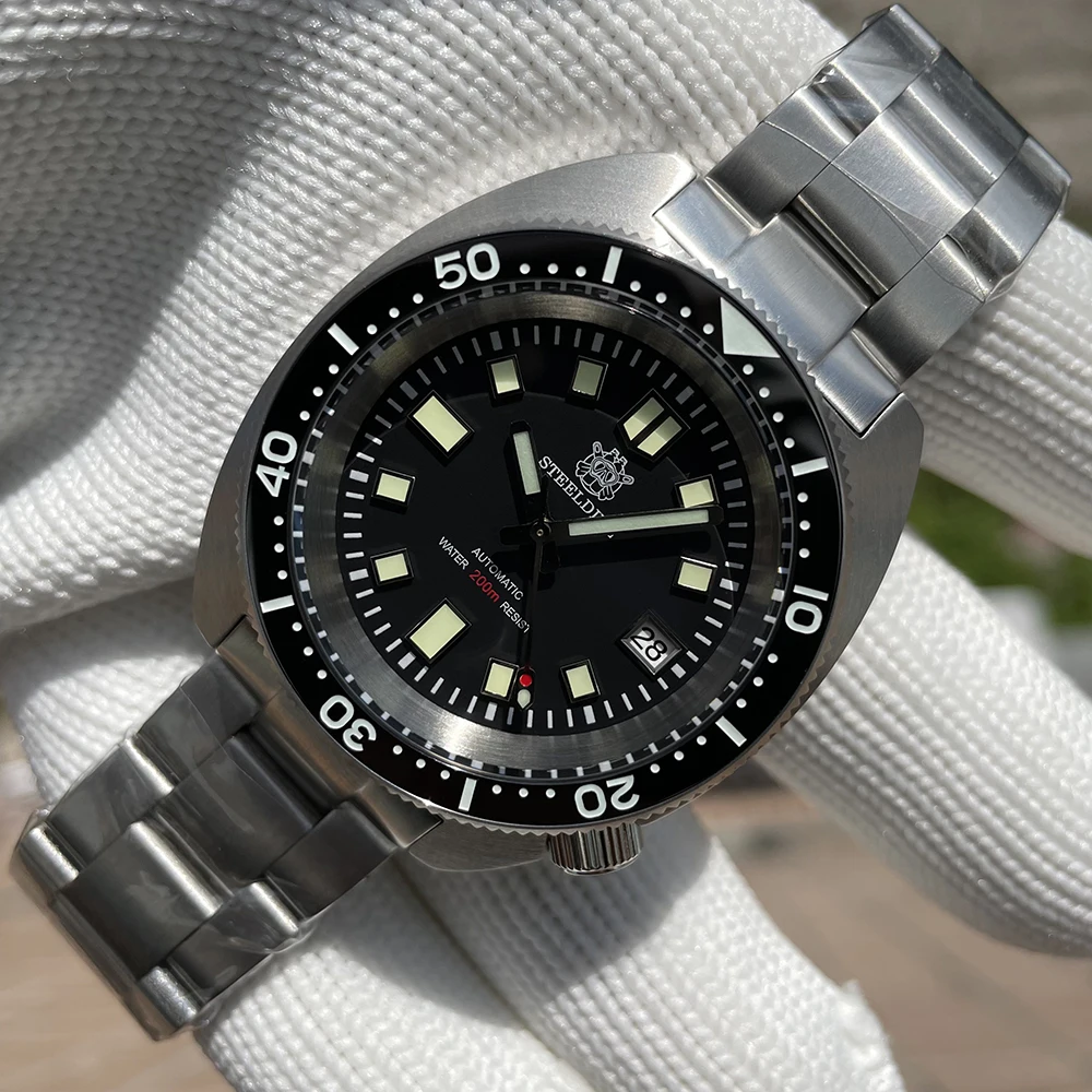 

STEELDIVE Design SD1977 New Style Abalone Dive Watches Japan NH35 Ceramic Bezel Super Swiss Luminous 200M Waterproof Men's Watch