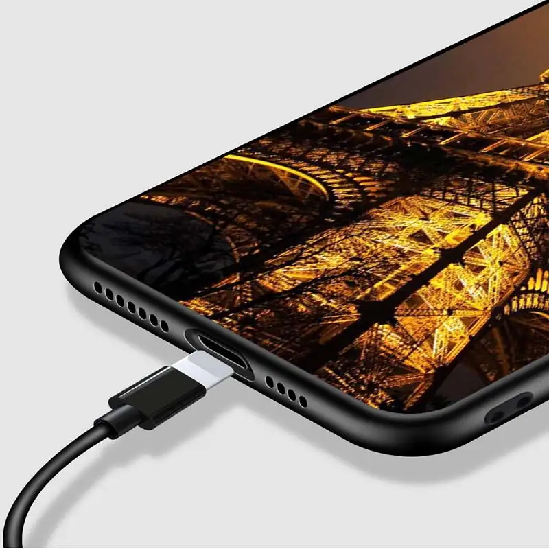 

London Paris Eiffel Tower For Apple iPhone 12 Pro Max Mini 11 Pro XS Max X XR 6S 6 7 8 Plus 5S Soft Black Phone Case