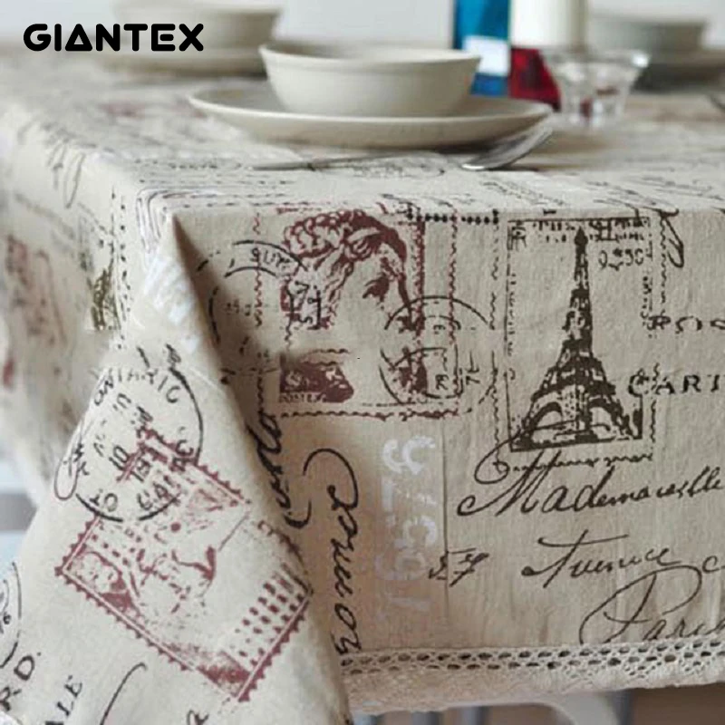 Декоративная скатерть GIANTEX с Башней, прямоугольная скатерть для обеденного стола, скатерть s obres Tafelkleed Mantel Mesa Nappe