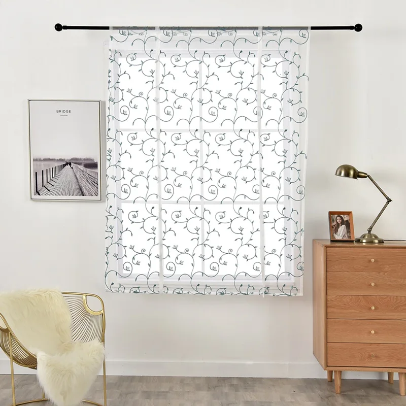 Занавеска с воздушным шаром для кухонного окна штора из прозрачной ткани