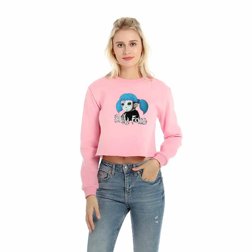 

Sally Face Printed Harajuku Hoodie Fashion Women Sweatshirt Crop Hoodie Long Sleeve Hooded Pullover Cotton Casual Sweatshirt Top