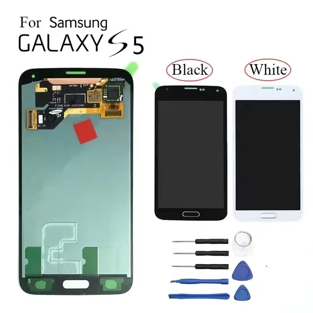 Для Samsung S5 G900 SM G900F дисплей ЖК экран Замена для G900FD G9008W G900FQ с огонькой тени|Экраны