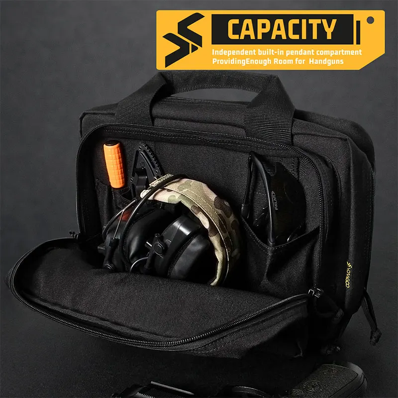 Сумка VOTAGOO для тактического пистолета чехол с двумя ручками переноски замком