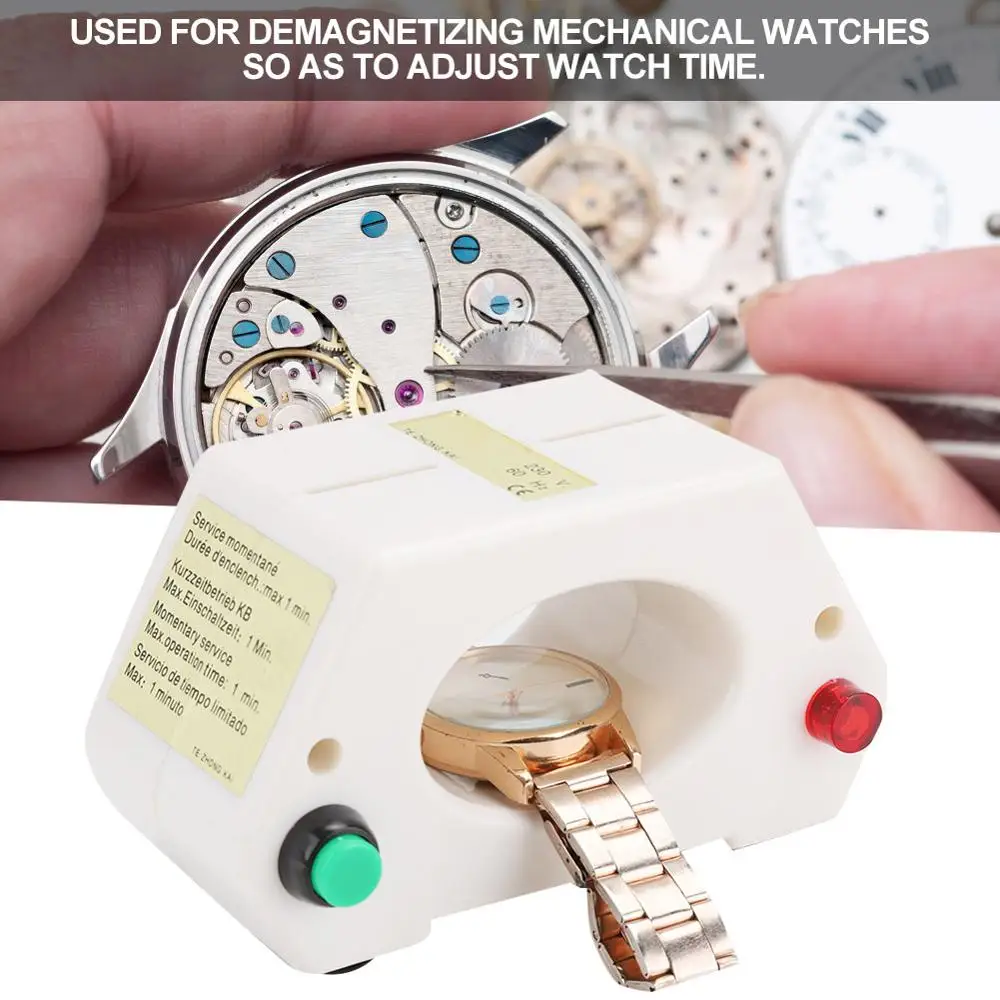 Mechanical Wristwatch Demagnetizer Watch Demagnetizing Time Adjusting Watchmaker Repair Tool Accessories EU/US Plug | Наручные часы