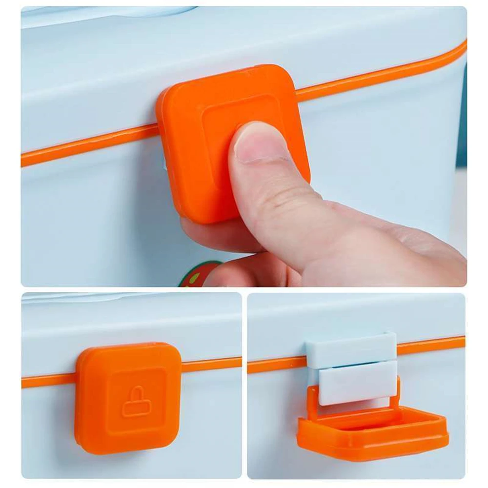 

Portable First Aid Kit 2 Tiers Plastic Medicine Storage Box Kit Drug Pills Organizer Chest for Home Family Emergency