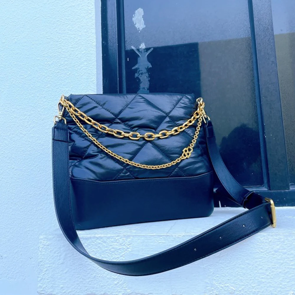 

Роскошная женская сумка через плечо Lingge с цепочками, дизайнерская стеганая сумка на плечо, высококачественные сумки и кошельки, 2022 мягкая с...