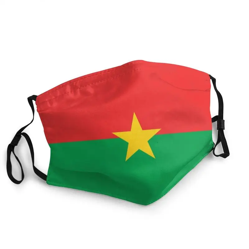

Burkina Faso Flag Mask Unisex Adult Dustproof Mask Protection Cover Respirator Washable Mouth Muffle