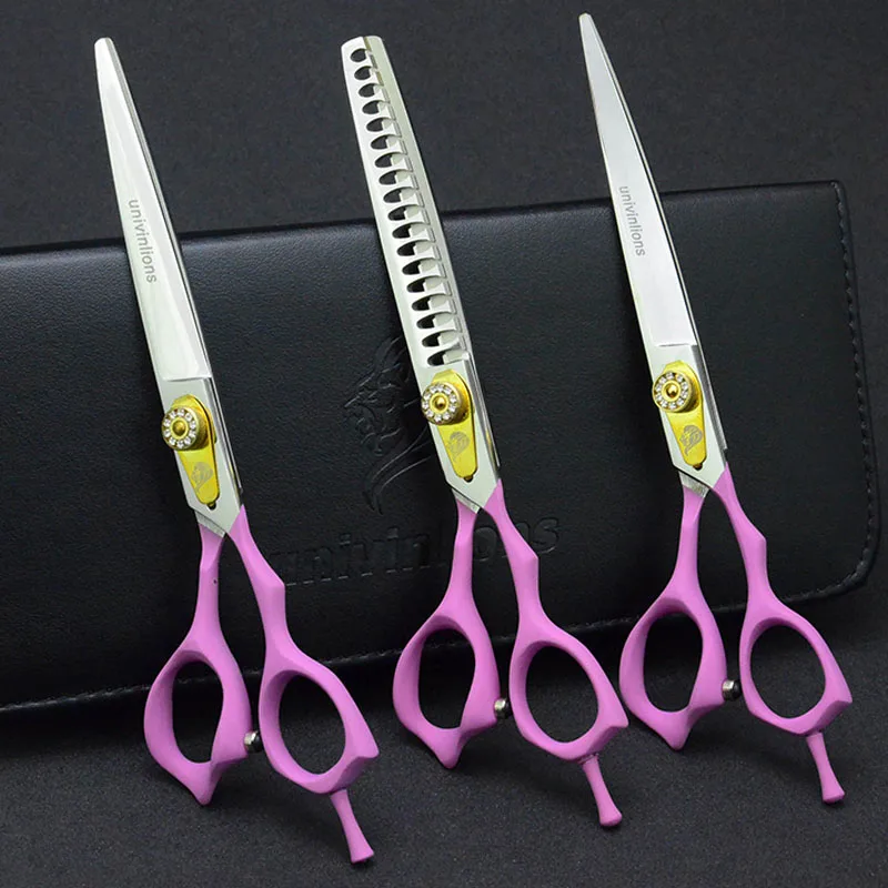 7&quot Pet Dog Gromming Scissors Kit Cutting for High Quality Straight &amp Thinning Curved Stainless Steel | Красота и здоровье