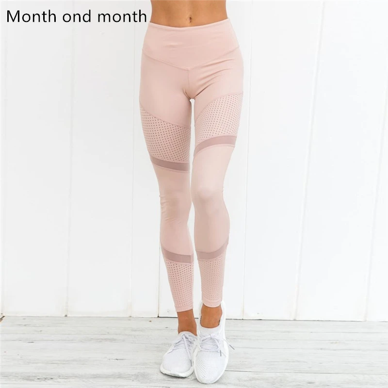 Женские колготки с высокой талией ажурные леггинсы для фитнеса женские