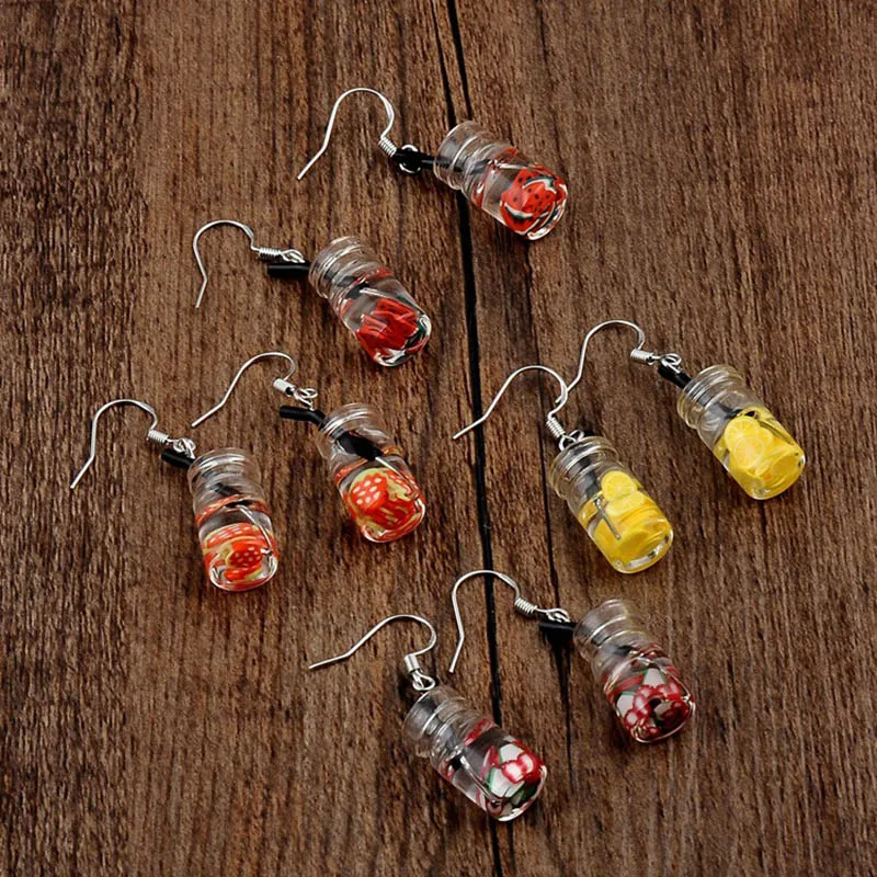 Забавные уникальные серьги капли BTWGL в виде Пузырькового чая полимерные Сережки