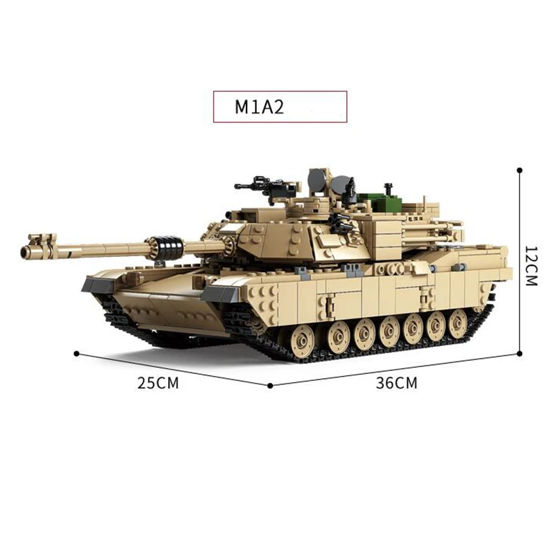 KAZI 10000 век военный M1A2 Abrams Танк Cannon деформация Hummer строительные блоки кирпичные