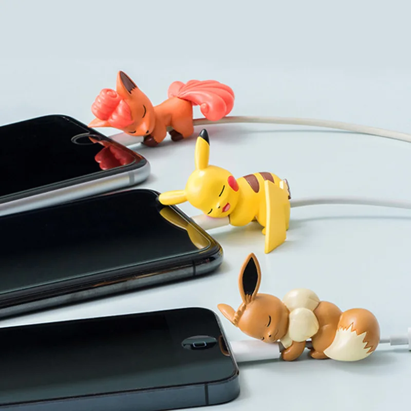 

Pokemon Pikachu Pocket Monster USB Cable Charger Protector Cartoon Kawaii Protective Data Line Animals Christmas Gifts