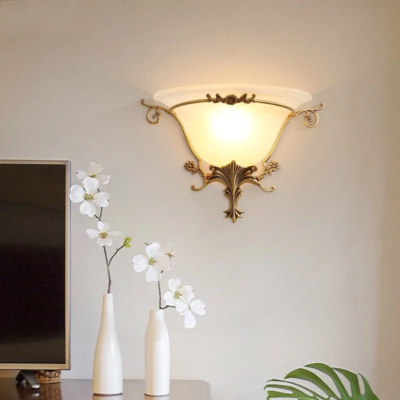 

Стильная медная светодиодная настенная лампа, настенные светильники для коридора, спальни