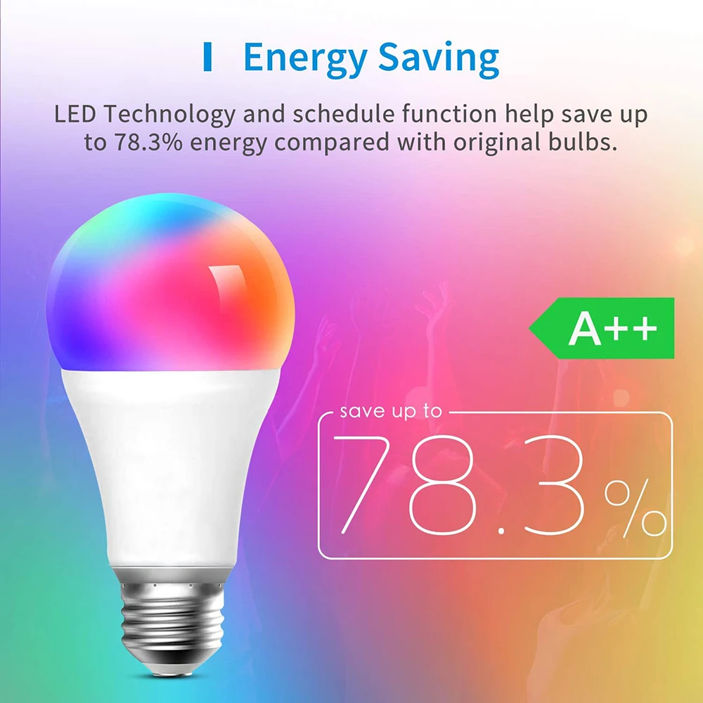 

LED Smart Bulb Lamp E27 B22 Base with IMagic RGB LED Light Bulb WiFi BluetootNight Light Bulbs Color Changing Edison Light Bulbs