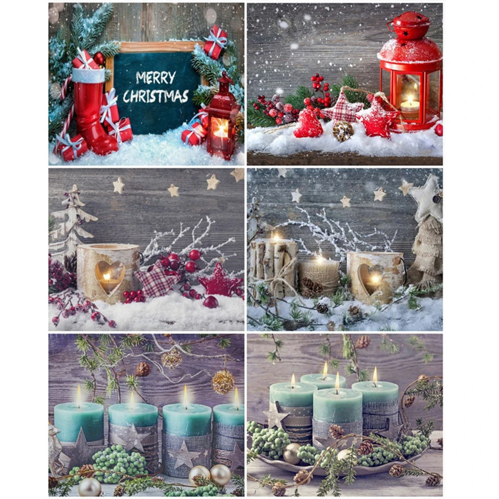 

HUACAN Paint By Number Christmas Oil Painting Art Gift DIY Picture By Number Candle Kits Home Decoration