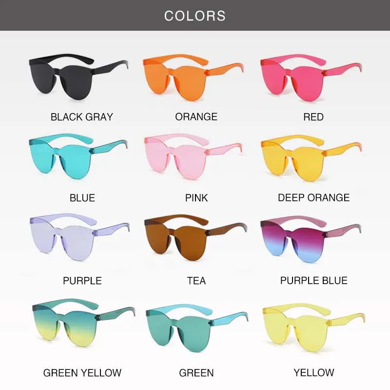 

Fashion Oversized Square Sunglasses Women One-piece Candy Color Colorful Glasses UV400 Driving Sun Glasses Trend Men Sunglasses