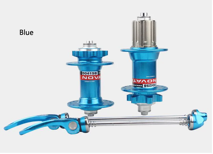 blue 32 holes Novatec велосипедная ступица MTB D041SB D042SB горный велосипед втулки передние+ задние+ быстросъемный комплект дисковых подшипников 28 32 36 отверстий - Цвет: blue 32 holes