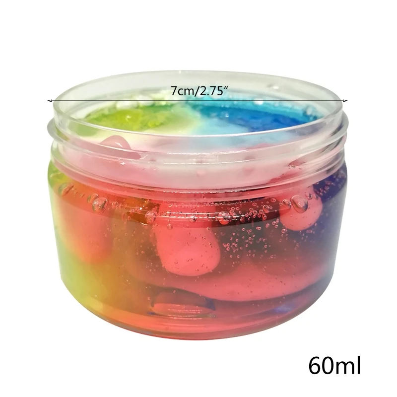 

2021 New Colorful Cloud Clay Filler Clear Slime Box Toys for Children Crystal Slime