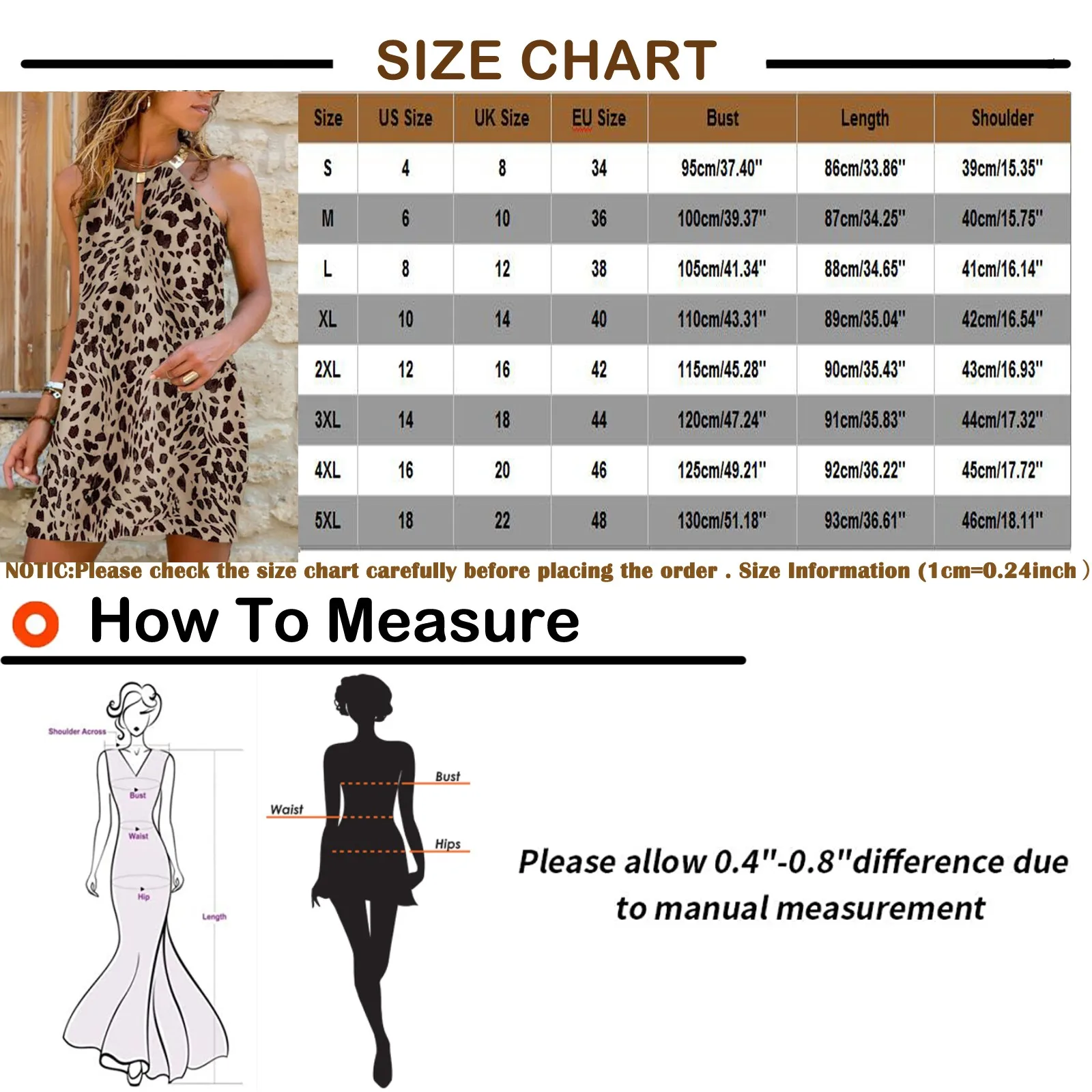 

Summer Women's Beach Dress Casual Fashion Metal Hanging Neck Bohemian Dresses Leopard Print Sleeveless Dress Vestidos Plus Size