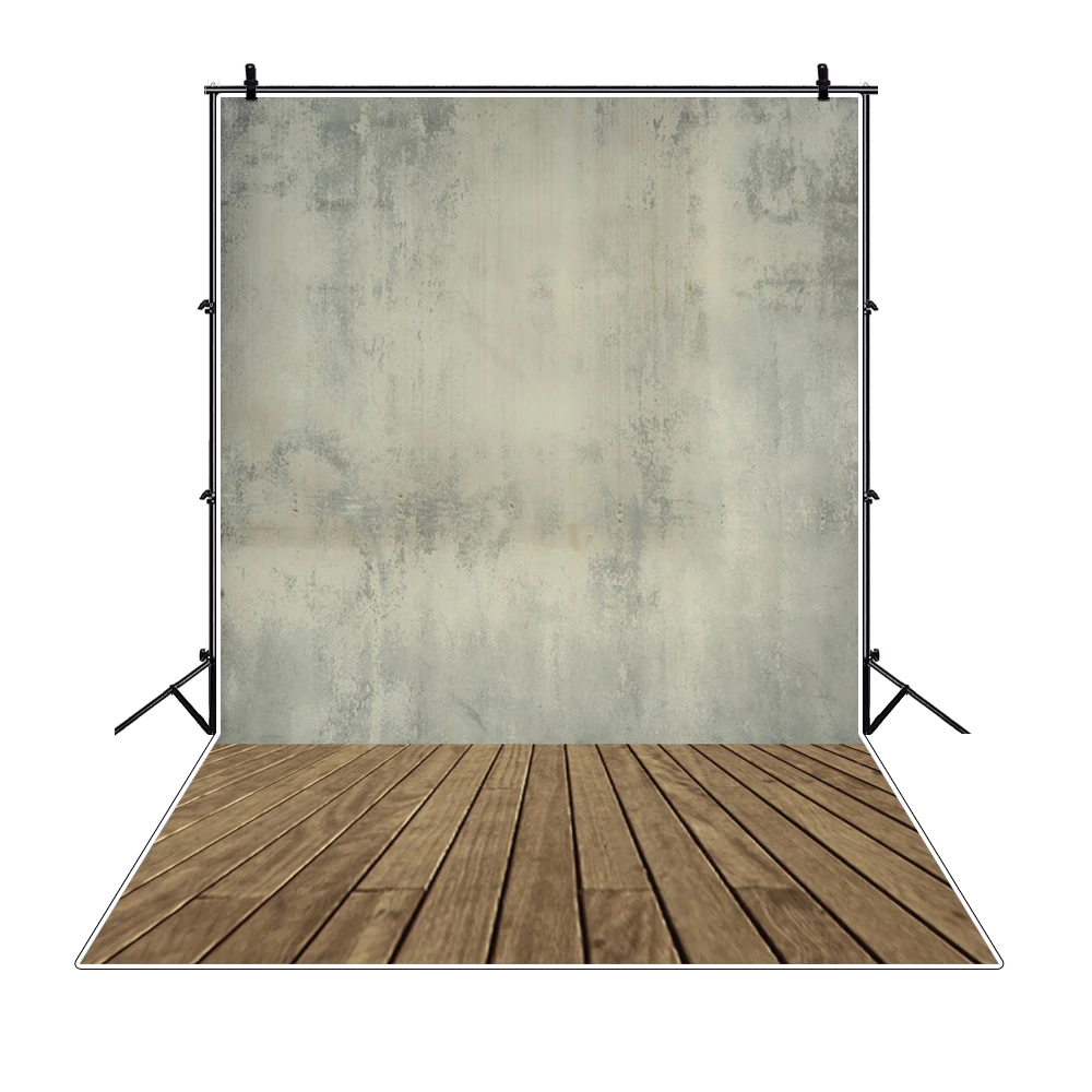 Laeacco Фото фоны старая темная цементная стена деревянная дверь пол гранж