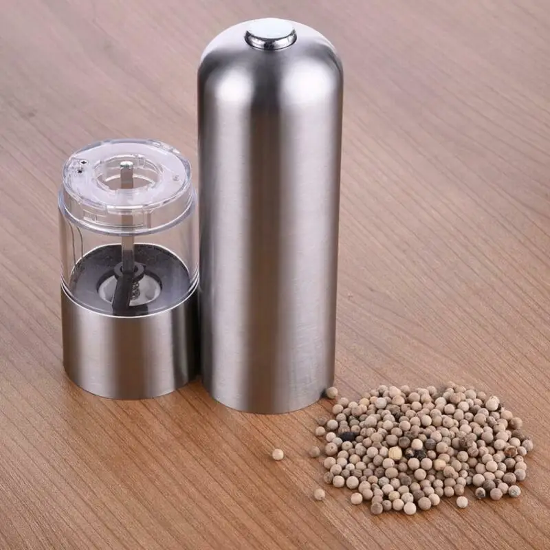 Electric Salt Spice Herb Pepper Grinder Mills Black And Grinders Mill Kitchen Tool | Дом и сад