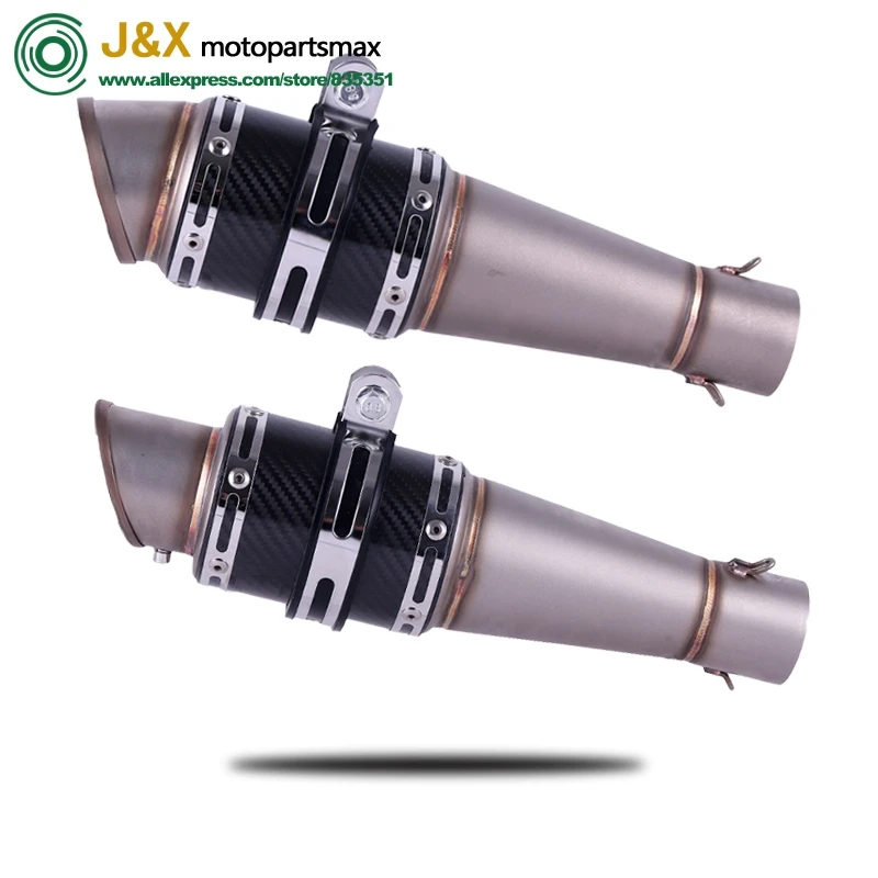 

36~51mm Universal Motorcycle Carbon Fiber Exhaust Muffler Escape Dirt Bike ATV Slip-On Fit Most Motorcycle