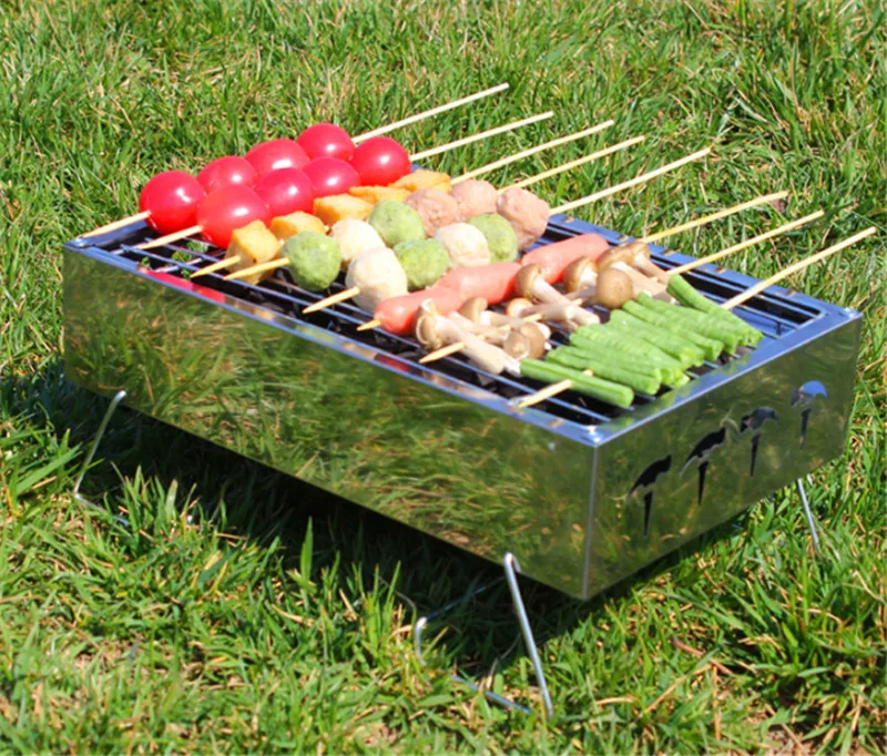 Барбекю барбекю гриль складной портативный уголь Открытый Кемпинг Пикник