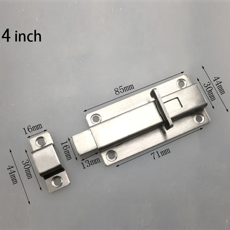 2/2.5/3/4inch Stainless Steel Door Latch Barrel Bolt Hasp Stapler Gate Lock Safety Easy To Install for Bathroom Washroom | Обустройство
