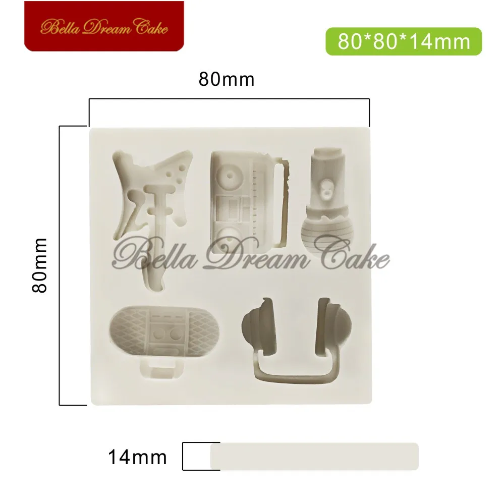 Радио/гитара/гарнитура/силиконовая форма для помадки аксессуары украшения торта