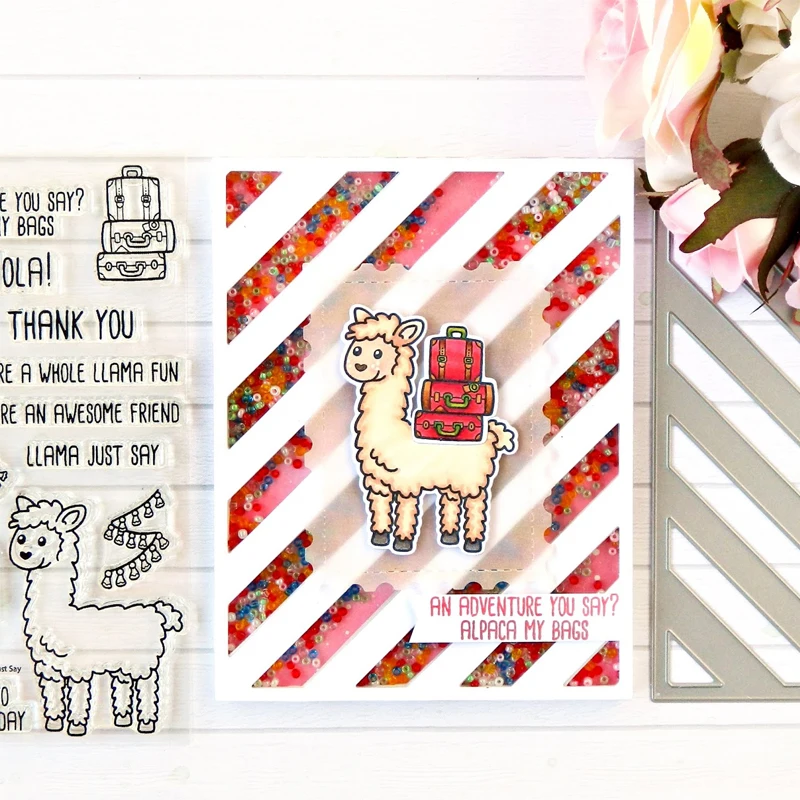 Прозрачные штампы лама желаю вам счастливого дня рождения для самостоятельного