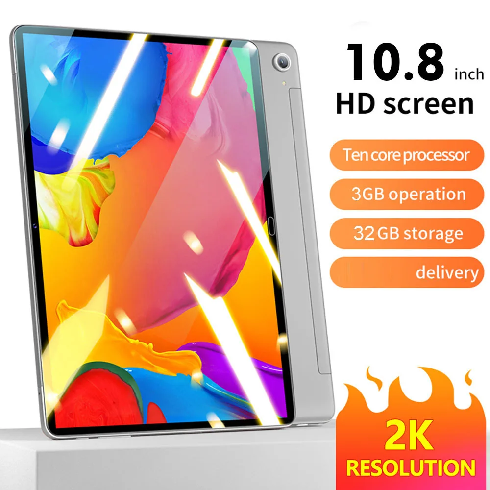 

Tablet Android 10.0 MTK6797 2.0GHz CPU 10.8 Inch Tablet 3GB+32GB 2560x1600IPS Screen Support BT 5.0 WiFi 7000mA Battery Capacity