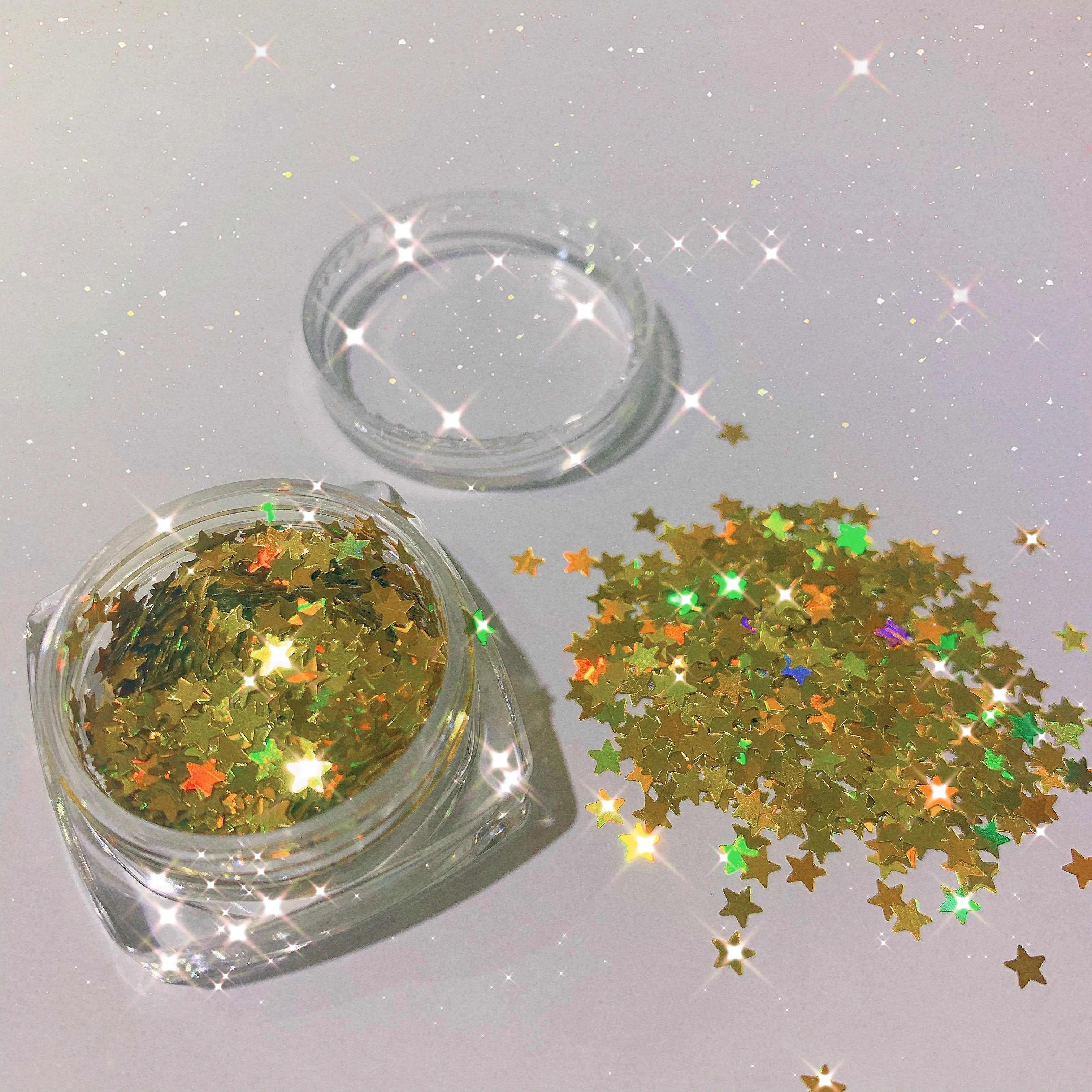 

1 Box five-pointed star Nail Art Sequins Flakes Glitter Aluminum Foil Sequins Holographic Glitter Flakes Paillette
