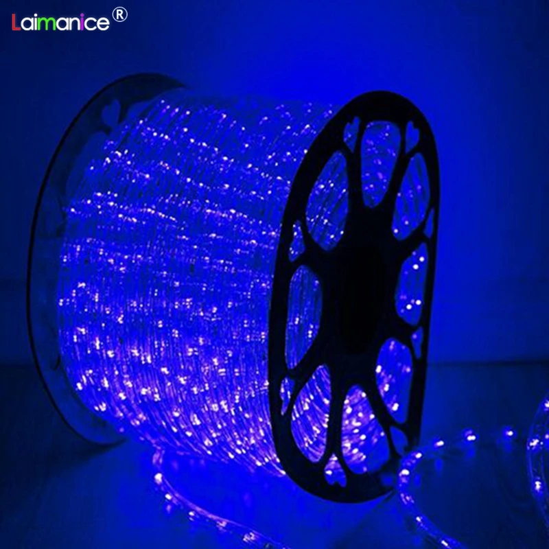 Водонепроницаемая светодиодная лента 220 В IP67 RGB Радужная трубка веревочные огни 20