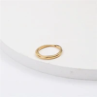 inschic 2021 simple thin mini twisted rose golden finger rings stainless steel mobius women girls anniversary classic ring gift