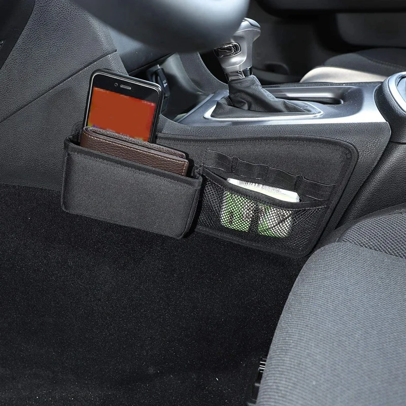 

for 2015-2021 Dodge Charger Center Console Gear Shift Storage Organizer Bag, Seat Space Side Pocket Storage Box, 2Pcs