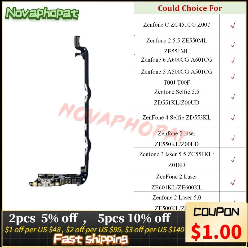 Для Asus Zenfone 2 laser ZE500KL ZE550KL ZE600KL ZE601KL ZE550ML ZE551ML USB док-станция для зарядного устройства с разъемом гибкого кабеля