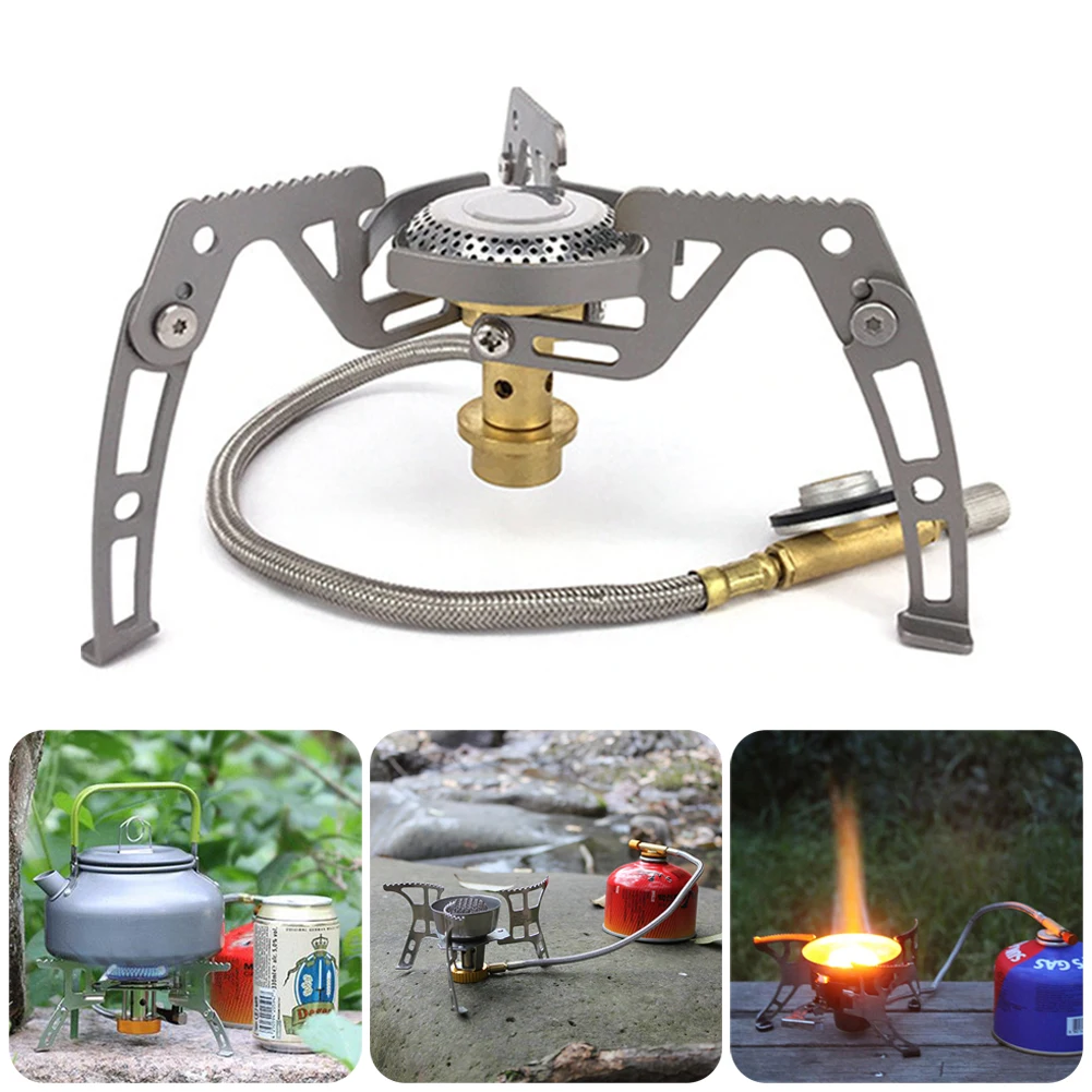

Outdoor Gas Stove Windproof Folding Portable Gas Burner Split Lighter For Hiking Camping Picnic Stove Tourist Equipment