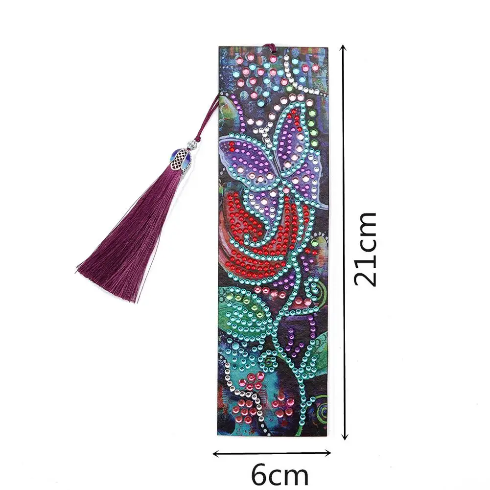 DIY ручная работа алмазная живопись Закладка кожаная кисточка специальная форма