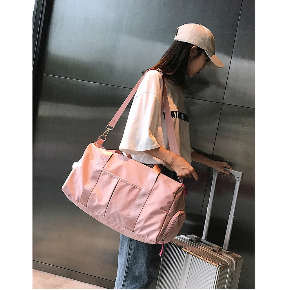 

Sports Gym Bag Fitness Bag Travel Handbag Yoga With Shoes Compartment Foldable Luggage