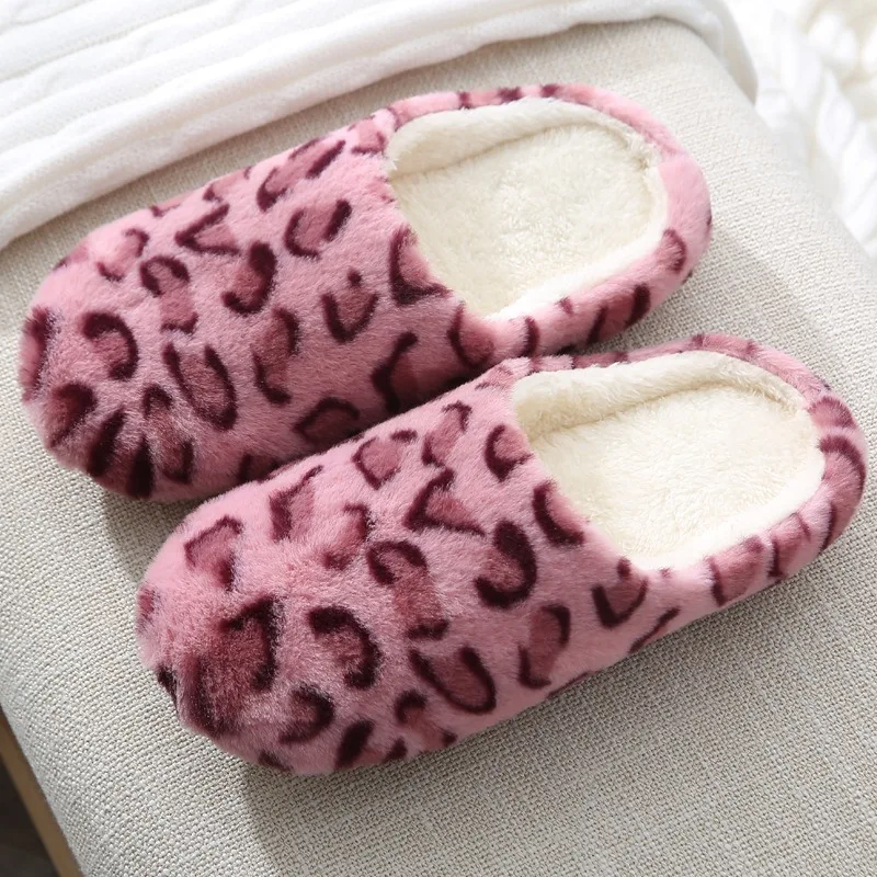

Winter Home Slippers Women Cotton Shoes Soft Plush Indoor Slippers Shoes For Women Men Couple Warm Fur Slippers Big Size Shoes