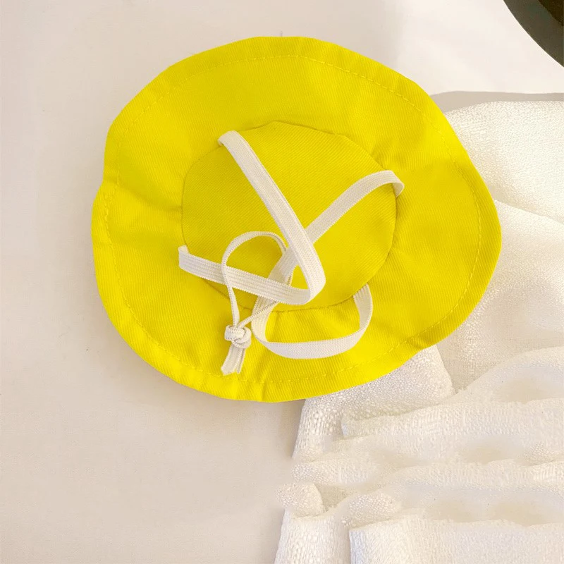 Yellow Little Duck Dog Hat Summer Puppy Sun Pet Photo Cute Diameter 14 cm | Дом и сад