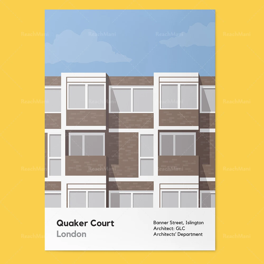 Плакаты/модеры Barbican Center Quaker Court Islington thкемс миднань Национальный театр House