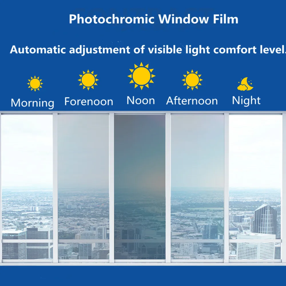 

Sunice 1.52x0.9m Car window film 75%-45%VLT smart photochromic film anti-uv sun control nano ceramic solar tint