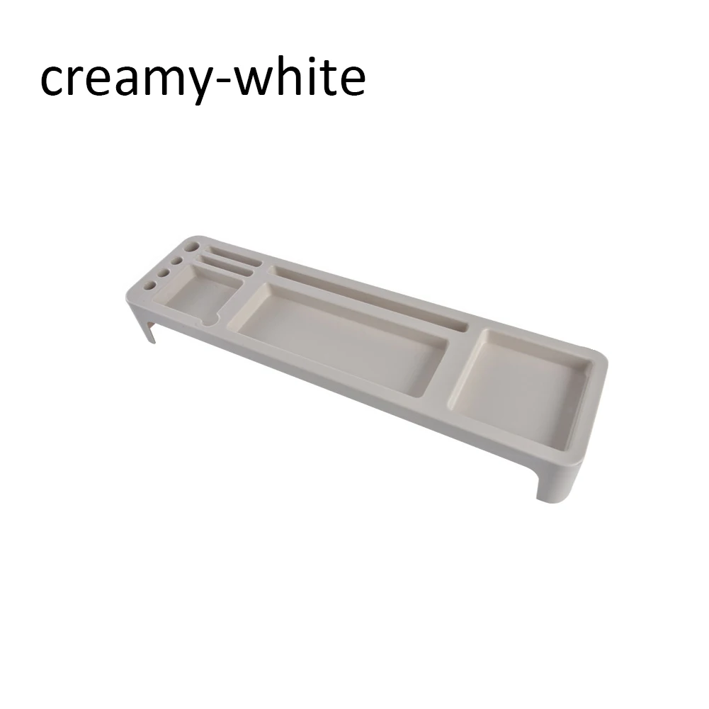 creamy-white Пластиковый офисный стеллаж для хранения настольный органайзер клавиатура стеллаж для ящика стол канцелярский держатель стол органайзер для компьютера Pad Телефон - Цвет: creamy-white